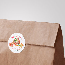 イタリアンラブ＆ピザパーティースライス ブライダルシャワー ラウンドシール