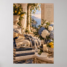 イタリアンリビエラのヴィンテージスローライフウォールアート