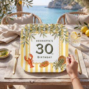 イタリアンリビエラ 30歳の誕生日ペーパープレート ペーパープレート