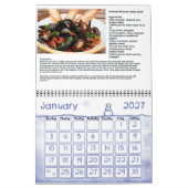 イタリアンレシピ予定表 カレンダー (1月 2027)