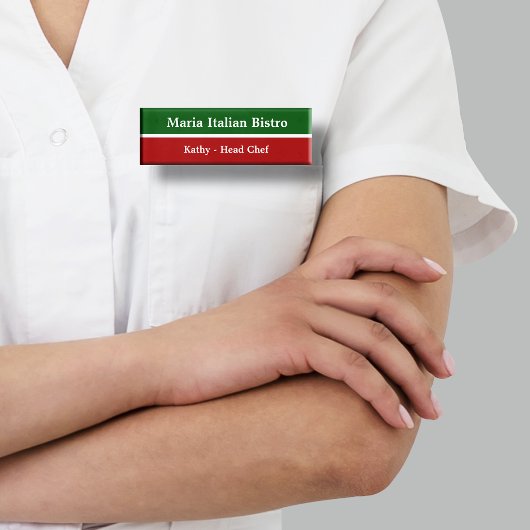 イタリアンレストランスタッフ 名札
