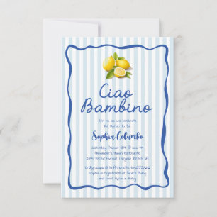 イタリアンレモンのCiao Baby Shower(赤ちゃんのお披露目会)の招待状 招待状
