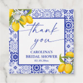 イタリアンレモン メインスクイーズ ブライダルシャワーの感謝を込めて フェイバータグ (正面)