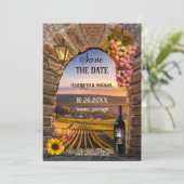 イタリアンワインをテーマにした写真ウェディング セーブザデート (スタンド正面)