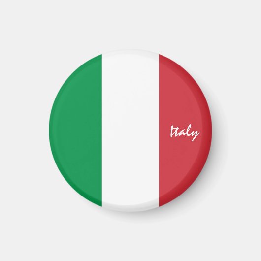 イタリアン国旗とイタリアの休日、旅行/スポーツファン マグネット (正面)