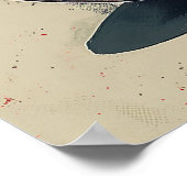 イタリアン国旗のベスパスクーター ポスター (角)