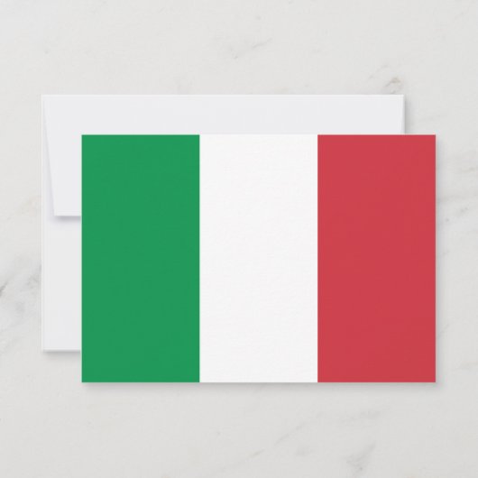 イタリアン国旗の色が親切に返信結婚する 出欠カード (裏面)