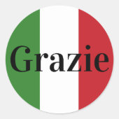 イタリアン国旗の色イタリア緑の白の赤グラジー ラウンドシール (正面)