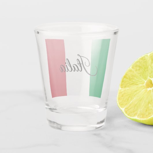 イタリアン国旗&イタリア国愛国者/スポーツファン ショットグラス (裏面)