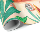 イタリアン家手描きのグアッシュ ラッピングペーパー (ロールコーナー)