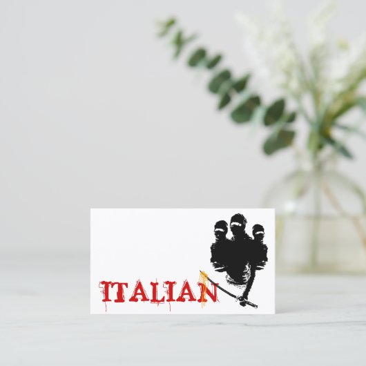 イタリアン忍者 名刺 (スタンド正面)