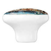 イタリアン抽象芸術・アーキテクチャ セラミックノブ (側面)