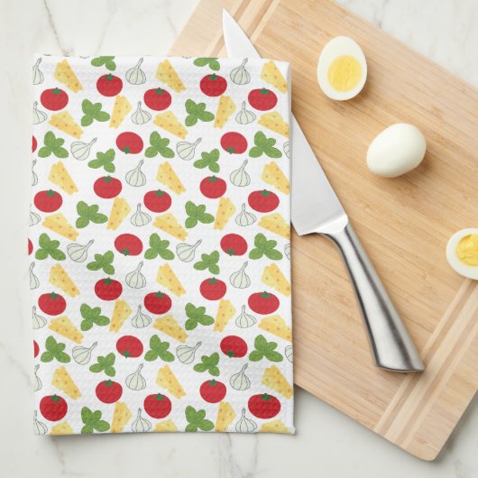 イタリアン料理の必須食材 キッチンタオル (四つ折り)