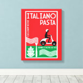 イタリアン料理ウォールアート キャンバスプリント (インサイチュ (ウッドフロア))