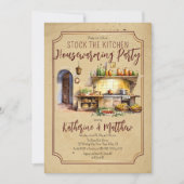 イタリアン料理ストックザキッチン引っ越し祝いパーティー 招待状 (正面)