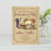 イタリアン料理ストックザキッチン引っ越し祝いパーティー 招待状 (スタンド正面)