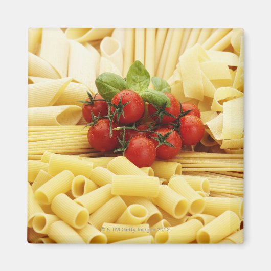 イタリアン料理。パスタとトマト。 マグネット (正面)