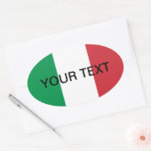 イタリアン旗の楕円シール |イタリア国旗 楕円形シール (封筒)