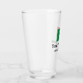 イタリアン旗付きビールグラスカスタム文字 タンブラーグラス (右)