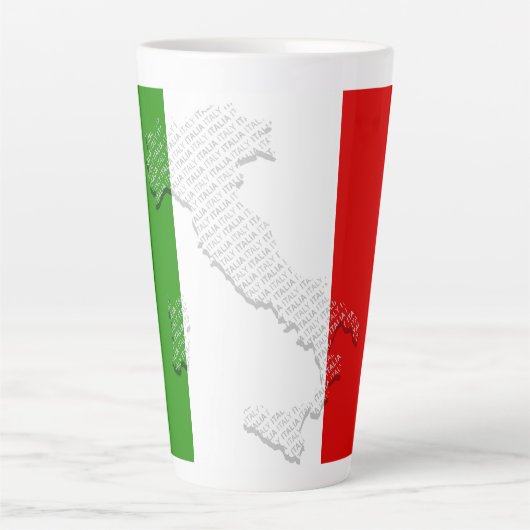 イタリアン旗 カフェラテマグ (正面)