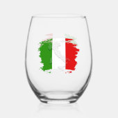 イタリアン旗 ステムなしワイングラス (裏面)