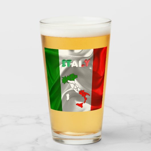 イタリアン旗 タンブラーグラス (ドリンク正面)
