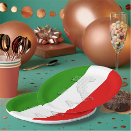 イタリアン旗 ペーパープレート