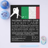 イタリアン旗、ホッケープレイヤー、キャンプス広告 チラシ (シングル)