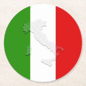 イタリアン旗 ラウンドペーパーコースター (正面)