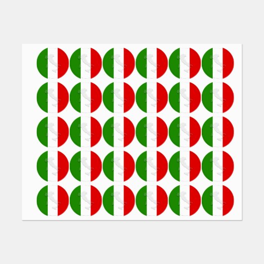 イタリアン旗 ラベル (シート)