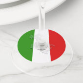 イタリアン旗 ワイングラスタグ (クローズアップ)