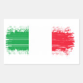 イタリアン旗 長方形シール (正面)