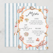 イタリアン水彩農村風カラフル結婚式メニュー 招待状 (正面/裏面)