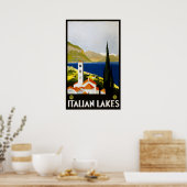 イタリアン湖イタリアのヴィンテージ旅行ポスター ポスター (キッチン)