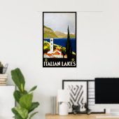 イタリアン湖イタリアのヴィンテージ旅行ポスター ポスター (ホームオフィス)
