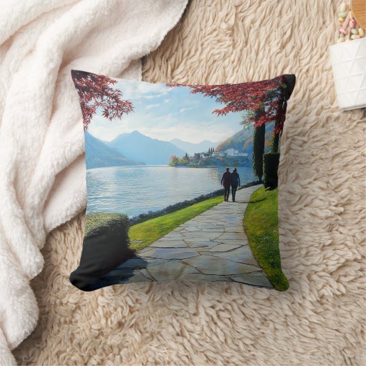 イタリアン湖インスパイア クッション (ブランケット)
