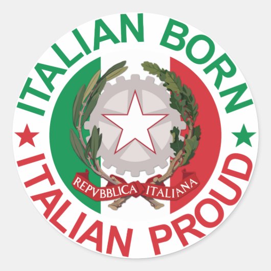 イタリアン生まれ誇りを持ったイタリアン ラウンドシール (正面)
