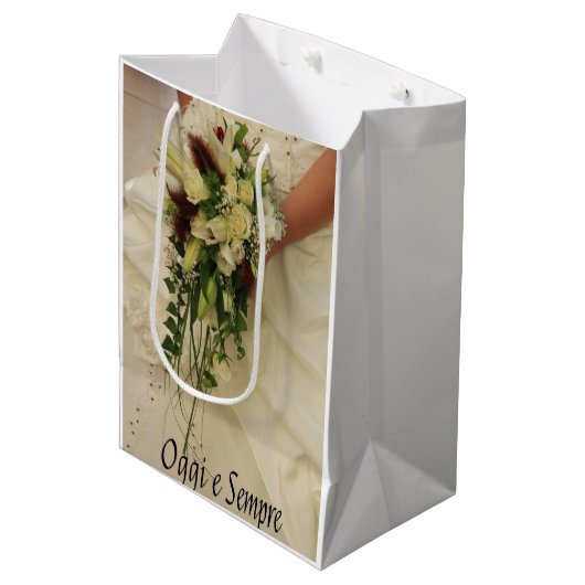 イタリアン結婚おめでとう抱き枕 ミディアムペーパーバッグ (正面アングル)