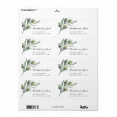 イタリアン結婚のオリーブ葉ズ。緑のアドレス ラベル (フルシート)