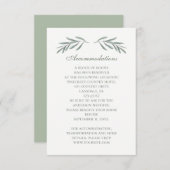 イタリアン結婚の宿泊シンプル詳細 エンクロージャーカード (正面/裏面)