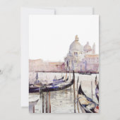 イタリアン結婚ズ水彩画ヴェネツィアエレガント モダン 招待状 (裏面)