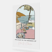 イタリアン結婚歓迎 アクリルサイン (傾斜)