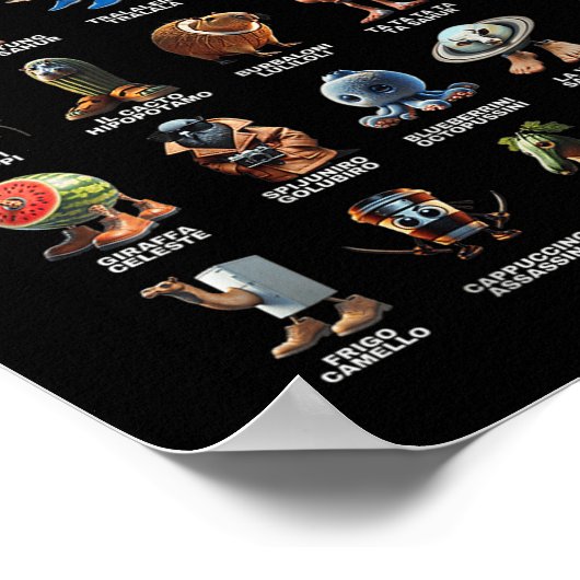 イタリアン脳の腐イタリアン根おもしろいミーム_2 ポスター (角)