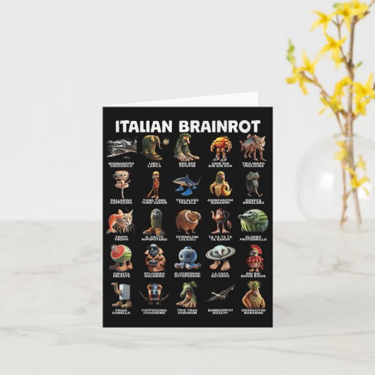 イタリアン脳腐イタリアン病おもしろいミーム_1 カード (黄色い花)