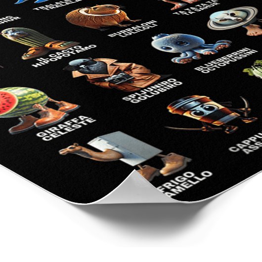 イタリアン脳腐イタリアン病おもしろいミーム_1 ポスター (角)