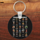 イタリアン脳腐イタリアン病おもしろいミームT-s キーホルダー (正面)