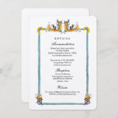 イタリアン行き先の結婚式詳細 エンクロージャーカード (正面/裏面)