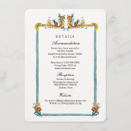 イタリアン行き先の結婚式詳細 エンクロージャーカード