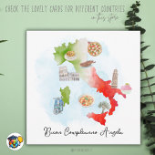 イタリアン誕生日カードハッピーバースデーイタリアの願い カード