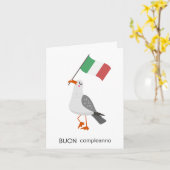 イタリアン誕生日カード – Buon complaanno カード (黄色い花)
